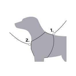Arnés para Perro Trixie Premium Trekking Grafito Azul claro XL