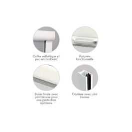 Mosquitera para ventana de PVC L80 x H100 cm - Cortable en ancho y alto