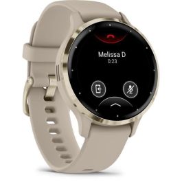 Reloj inteligente con GPS GARMIN Venu 3S, 30,4 mm (1,2"), acero dorado suave, caja de lino y correa de silicona de lino. Reloj inteligente con GPS GARMIN Venu 3S, 30,4 mm (1,2"), acero dorado suave, caja de lino y correa de silicona de lino.