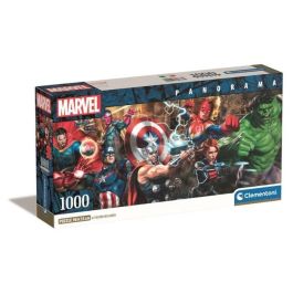 Clementoni CLE1722591261933 Puzzle Compacto 1000 piezas Panorama Marvel Los Vengadores