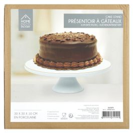 Home Deco Factory Pastelera Lounge Diámetro 30 cm Altura 10 cm con Ribete Dorado