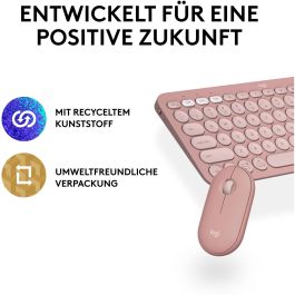 Logitech 910-007014 Ratón Inalámbrico Pebble Mouse 2 M350s Rosa