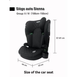 Nania NAN3760425910038 Silla de Coche con Cinturón Sienna Grupo 2/3 Talla I Negra Nania NAN3760425910038 Silla de Coche con Cinturón Sienna Grupo 2/3 Talla I Negra