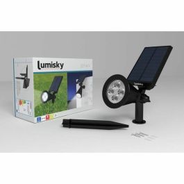 LUMISKY Foco solar exterior resistente al agua - 4 LED blancos - 200 Lm - Cabezal giratorio a 90 ° C