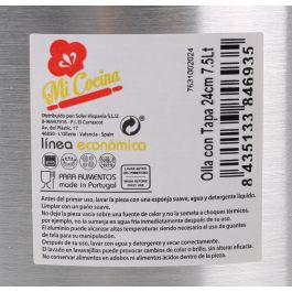 Olla con tapa de aluminio 24 cm 7,5 litros - Mi Cocina (8 Unidades) Olla con tapa de aluminio 24 cm 7,5 litros - Mi Cocina (8 Unidades)