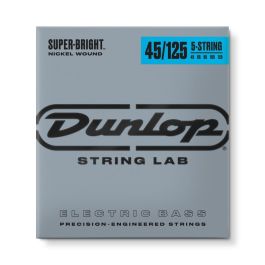 Dunlop Cuerdas Bajo Eléctrico Níquel Super Bright Medium 5 Cuerdas 45-125