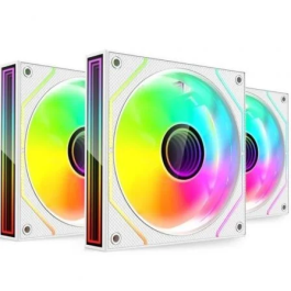 Mars Gaming MF-3DPROKIT/ 12cm Ventiladores ARGB Blanco (Pack 3) con HUB y Mando a Distancia