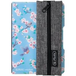 Herlitz 50033294 Estuche Suave my.book flex A6 de Tela Gris con Cremallera