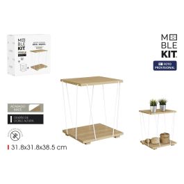 Moblekit Mesita Auxiliar Madera y Metal White 31.8 x 31.8 x 38.5 cm Precio: 40.68999979. SKU: B12AHMEDN8