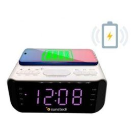 Despertador Sunstech FRD50BTWCWT/ Radio FM/ Base de carga Inalámbrica