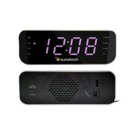 Despertador Sunstech FRD50BTWCWT/ Radio FM/ Base de carga Inalámbrica