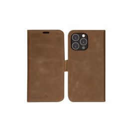 dbramante1928 Lynge iPhone 14 Pro Max Tan – Funda Cartera 2 en 1 de Piel Sostenible