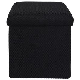 Caja-Puf Plegable Atom Negro Home Deco Factory Caja-Puf Plegable Atom Negro Home Deco Factory