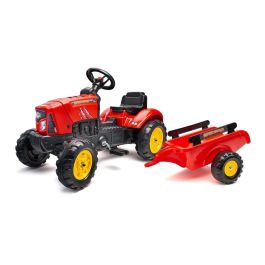 FALK - Tractor de pedal Supercharger rojo con capó de apertura y remolque Precio: 95.69000045. SKU: B15C9RF9HF