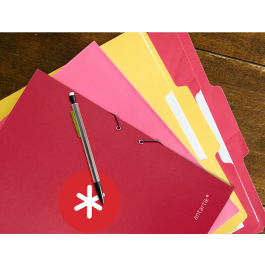 Antartik Carpeta con Gomas Tres Solapas A4 Cartón Forrado Color Frambuesa