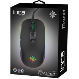 INCA IMG-348 Ratón Gaming 3200 DPI RGB 7 Botones USB Negro