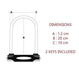 Cerradura en U 2 llaves planas Masterlock H.180mm Ø12mm Cerradura en U 2 llaves planas Masterlock H.180mm Ø12mm