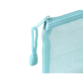 Liderpapel Bolsa Zipper Bag Poliester Transpirable Multiusos 230x115 mm Azul Pastel