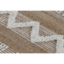 Alfombra Home ESPRIT Blanco Marrón Boho 160 x 230 x 1 cm