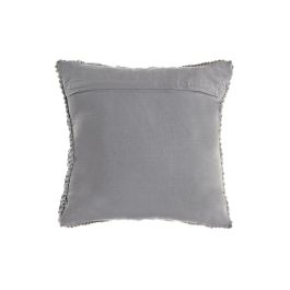 DKD Home Decor Cojin Gris Claro 10 x 45 x 45 cm (4 Unidades) Algodon Poliester