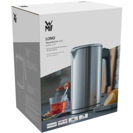 WMF 0413130011 Hervidor de Agua, 1.6L, 2400W, Acero Inoxidable, Indicador de Nivel de Agua, Protección Contra Sobrecalentamiento, Sin Cables
