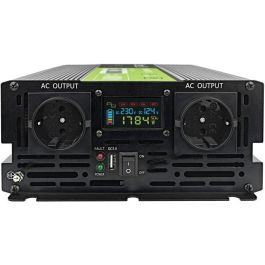 Green Cell KFZ Spannungswandler Inversor de Corriente Onda Pura 12V a 230V 2000W/4000W Pico con Display LCD para Coche