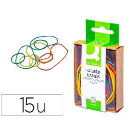 Q-connect Gomillas elásticas colores caja de 15 gr, surtidas nº 8 y nº 4 Precio: 1.68999974. SKU: B1BNGQVJHM