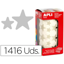 Apli Gomets Autoadhesivos Estrellas Grandes Plata Rollo 1416 Unidades 115x60x60 mm Precio: 6.50000021. SKU: B1GYKYPV9A