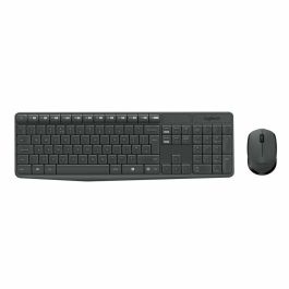 Logitech MK235 Teclado y Ratón Inalámbricos - Combo Resistente a Salpicaduras, Batería Larga Duración, Teclado Numérico