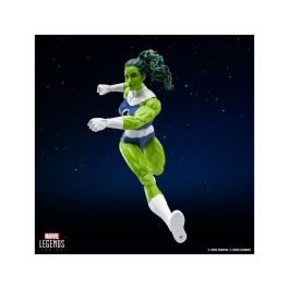 Hasbro Marvel Legends Series Retro Figura She-Hulk 15 cm con 20 puntos de articulación y accesorios 4 Fantásticos Coleccionable PVC