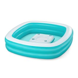 Bestway Piscina Hinchable Infantil 2 Camaras Family Mesa Flotante 218x218x48 cm +6 Años Jardin 54446