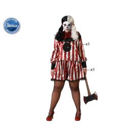 Disfraz Payasa Roja Adulto Mujer Halloween con Camiseta y Pantalón XL