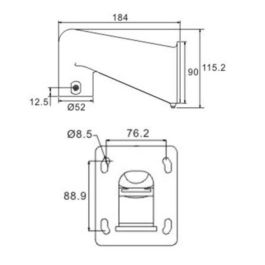 Ernitec Mini Gooseneck Mount, 184x104x115.2mm, White Ernitec Mini Gooseneck Mount, 184x104x115.2mm, White