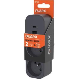 Biplite - QUARX - 2P 16A - Con USB-A y USB-C, compatible con NF