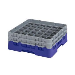 CAMBRO - 36S434-186 - Cesta de lavado 36 comp. 2 alturas - 7,2 cm Ø máx. - alt. máx. 13,5 cm - 50 x 50 x 18,4 cm - Azul marino Precio: 58.49999947. SKU: B1DPS8VGE8