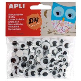 Apli Ojos Móviles Negros Redondos Adhesivos - Tamaños Surtidos (7 mm, 10 mm, 12 mm, 15 mm) - Bolsa 100U Precio: 1.79000019. SKU: B1DTX4WNLB