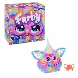 HASBRO Furby Dj Rainbow con +1000 Interacciones, Cuerpo Arcoíris Luminoso, 5 Modos de Juego, Emite Sonidos, Español, 6+ años