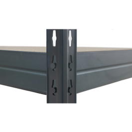 Ar Storage Estantería Metálica 200x200x70 cm, 4 Estantes, 450 kg por Estante, Bandejas de Madera, Sin Tornillos, Gris Antracita