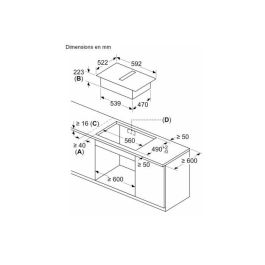Bosch PVS611B16E Placa de inducción 4 fuegos Negro 59,2 x 52,2 x 22,9 cm