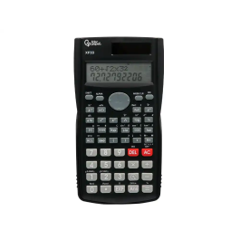 Liderpapel XF33 Calculadora Científica 12 Dígitos 240 Funciones Solar y Pila, Pantalla 2 Líneas, Tapa Rígida, Color Negro 156x85x20mm