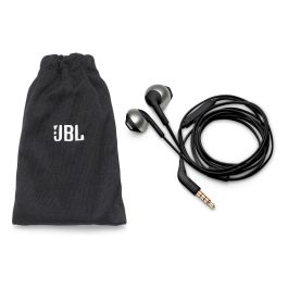 JBL Harman Tune 205 Auriculares Intraurales con Cable y Micrófono, In-Ear, Negro (JBL T205)
