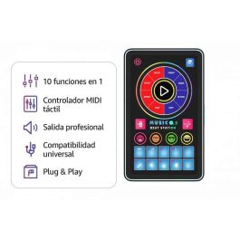 iDance Mini Mesa de Mezclas Tablet Portátil 2,2x24,5x14 cm