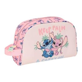 Safta Neceser Adaptable a Carro Stitch Beach (Disney Lilo & Stitch) – Estuche de Aseo para Viajes y Escuela, Medidas: 180x280x100 mm