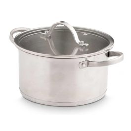 Cacerola Inducción Kinvara 20 cm con Tapa de Cristal - Acero Inoxidable (6 Unidades) Cacerola Inducción Kinvara 20 cm con Tapa de Cristal - Acero Inoxidable (6 Unidades)