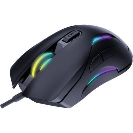 Sandberg Ratón Gamer LightFlow 6D con Luces LED RGB de 7 Colores y Conexión USB Plug & Play, Diseño Ergonómico y Cómodo para Jugadores.