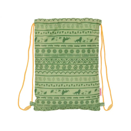Bolsa Mochila con Cuerdas Mufasa Verde Beige 26 x 34 x 1 cm
