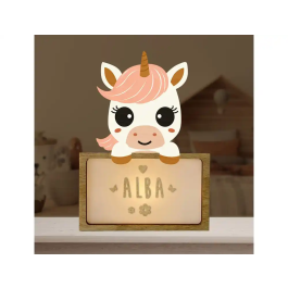 Wondee Lámpara Infantil Personalizable Little Unicorn Abeja Luz Nocturna Quit Miedos Madera Sostenible Batería Cable Tipo C Precio: 43.197. SKU: B199LAX84D
