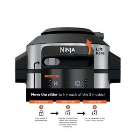 Ninja OL550EU Olla Eléctrica Multifunción SmartLid 11 en 1 Foodi, 6L, Cocina a Presión, Freidora de Aire, Vapor, Horneado