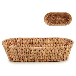 Centro de Mesa Ovalado Giftdecor Paja 36.8x9.5x17.5 cm Marrón (12 Unidades)