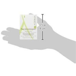 A-Derma DERMOPAN Pastilla Limpiadora Corporal Suave Sin Jabón, Piel Sensible, Frágil y Reactiva con Avena Rhealba® 100 g